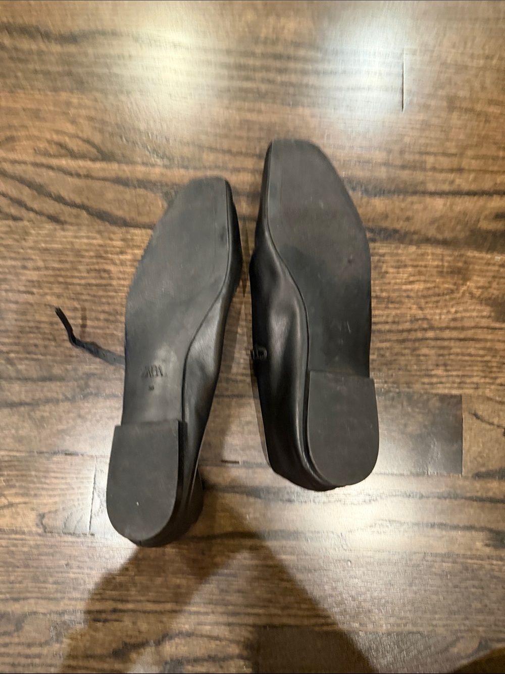 Zara Black Square-Toe Mary Jane Flats - Picture 3 of 3